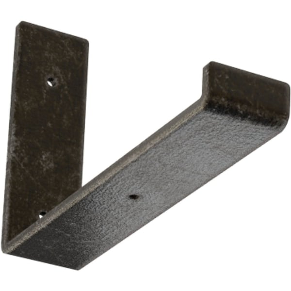 Ekena Millwork Steel Hanging Shelf Bracket, Antiqued Warm Silver 2"W x 10"D x 6 1/2"H BKTM02X10X06HSAWS - main
